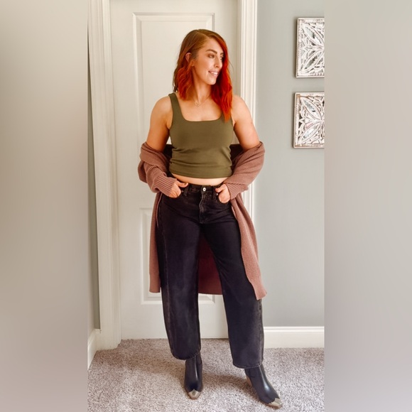 Abercrombie & Fitch Mid Rise Black Barrel Jeans Size 29 Long - Tall Size - Picture 16 of 16